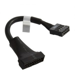 כבל מתאם  USB 2.0 9Pin Housing male TO Motherboard USB 3.0 20pin Female cable adaptor