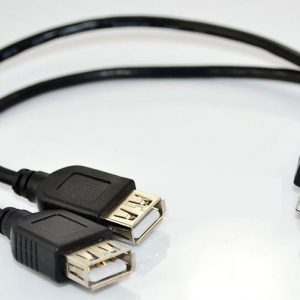 כבל מתאם  USB 2.0  A Male to 2 x Female Y Splitter Cable