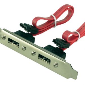 2Port SATA To eSATA Adapter  Bracket Cable  מתאם