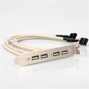 USB 2.0 Four Baffle Line Motherboard extension Cable כבל