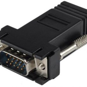 2pcs VGA Male to RJ45 Video Extender Adapters Kit CAT5 CAT6 RJ45 Cable מתאם