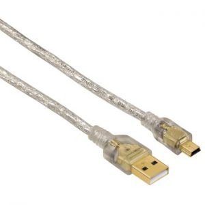 כבל   USB 3.0 A Male to Mini 5pin M Cable Gold Plated 1M white
