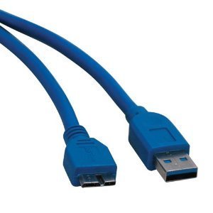 USB  3.0 A to Micro B Device male Cable 2M BLUE  מתאם