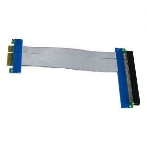 מתאם / ממיר PCI-E Express Extension Cable Flex Ribbon 4X To 16X Extender Riser Card Adapter מתאם