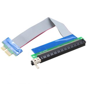 מתאם PCI-Express PCI-E 1X to 16X Riser Card Ribbon Extender Extension Cable