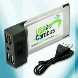 מתאם / ממיר PCMCIA Cardbus Card To 4 USB 2.0 Ports 480M Inside Hide