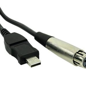 מתאם 3M XLR Female to USB Male Cable Microphone Link Black
