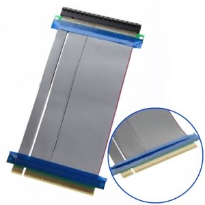 מתאם / ממיר PCI-E 16X Slot Riser Card Extender Extension Ribbon Flex Cable Adapter מתאם