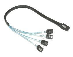 Mini SAS 36P to 4 SATA Cable 0.5m כבל