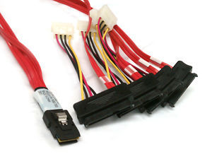 LSI / 3Ware SAS cable SFF-8087 to SFF-8482 power x4 SAS כבל