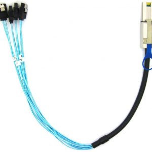 Mini SAS 4x SFF-8088 26-Pin Male to 4 SATA 7-Pin Cable 0.5M כבל