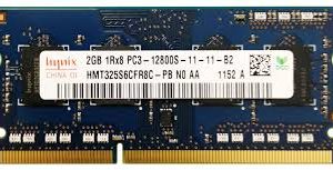 זכרון למחשב נייד Hynix HMT325S6CFR8C-PB 2GB PC3-12800S DDR3 1600MHz 1.5v SODIMM
