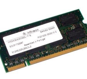INFINEON DDR PC2700 512MB 333MHz CL2.5 SODIMM זכרון למחשב נייד