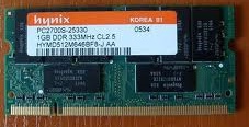 HYNIX  HYMD512M646BF8-J AA DDR PC2700 1GB 333MHz SODIMM זכרון למחשב נייד