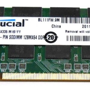 Crucial CT12864X335.M16FFY DDR 1GB 333MHz SODIMM זכרון למחשב נייד