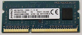 זכרון למחשב נייד Kingston ACR16D3LS1NGG/4G 4GB PC3L-12800S DDR3 1.35V  SODIMM