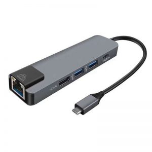 5in 1 USB Type C to Hdmi USB C USB 3 HUB, Gigabit Lan