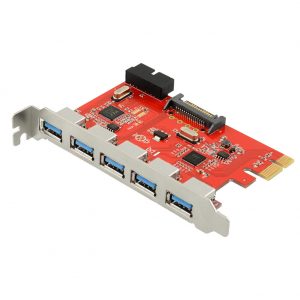 5Port USB 3.0 to PCI-E Card Adapter Chipset VLI VL812/VL805 מתאם