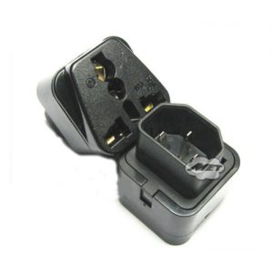 UPS IEC C14 to Universal Female AU US UK EU C13 Socket Power Adapter AC Plug מתאם