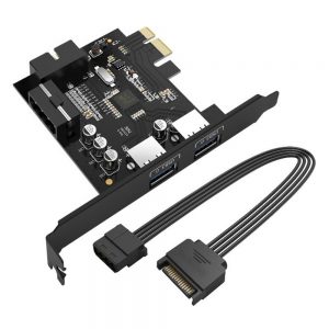 מתאם ORICO  PVU3-2O2I-V1 PCI-E Express  to 2-Port USB 3.0 Controller Card Adapter
