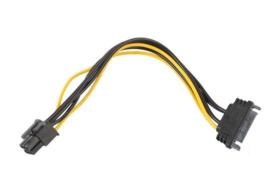 15pin SATA Power to 6pin PCI-e PCI Express Adapter Cable for Video Card כבל