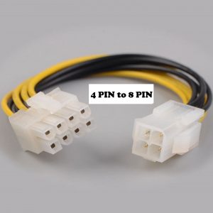 ATX 4Pin Male to 8Pin Female CPU Power Cable 12V מתאם