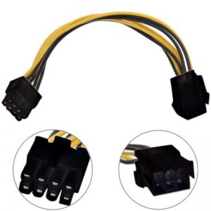 PCI-E 6pin to 8Pin Adapter Molex Cable 20CM for ATI NVIDIA video CARD מתאם