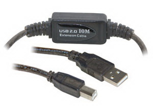 כבל USB 2.0 מוגבר למדפסת A – B באורך 10M
