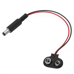 9V Battery  Snap T Type Clip Connector TO DC MALE 2.1 * 5.5MM  Power Supply Cable