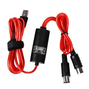 USB IN-OUT MIDI Cable Converter PC to Music Keyboard Adapter Cord