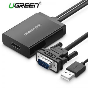 מתאם Ugreen  Active VGA to HDMI Converter  Cable  Adapter With Audio