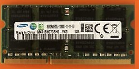 זכרון למחשב נייד SAMSUNG M471B1G73EH0-YK0 DDR3 8GB 1600MHz CL11 PC3L-12800 SODIMM