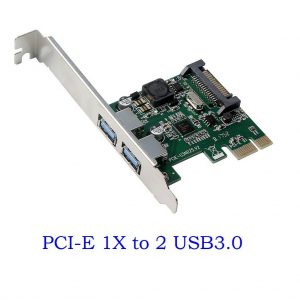 מתאם  2Port USB 3.0 HUB to PCI-E Card Adapter NEC Chipset D720202