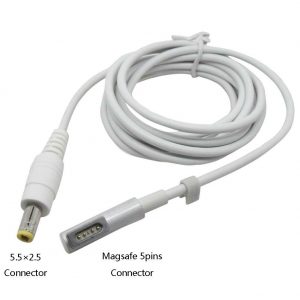 כבל DC  5.5 * 2.5 mm  Male To Magsafe1 Cable For  Macbook