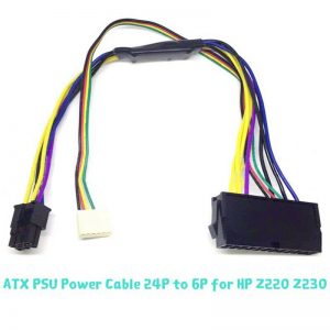 מתאם 24Pin to 6 Pin Plastic  ATX PSU Power Supply Cable Fit HP Z230 Z220 SFF