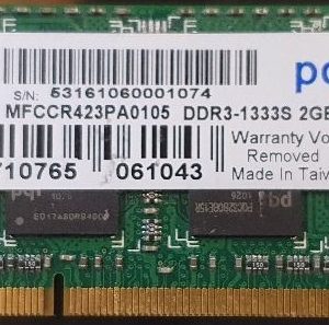 PQI 2GB DDR3 1333 PC3-10600S  MFCCR423PA0105 SODIMM