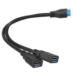 מתאם 2Port  USB 3.0 Female to 20 Pin  Header Motherboard Cable Internal Connection