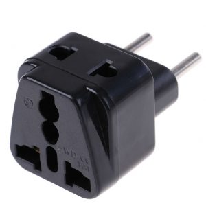 מתאם EU plug to 2 splitter  universal UK / US / EU / AU 2 3 pins socket adapter