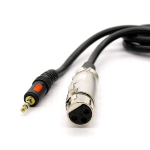 כבל DOQO  XLR 3 Pin  Female to 3.5mm Stereo cable 1.5M
