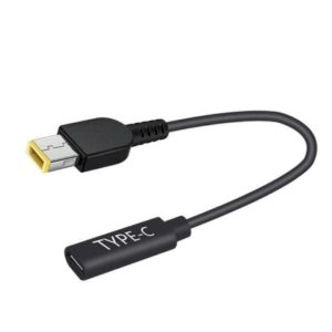 65W Type C Female to  Slim Tip  Charging  Cable  for Lenovo Thinkpad מתאם