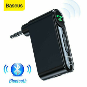 Baseus Bluetooth 5.0 3.5mm Phone To  AUX Car Receiver with Mic מתאם בלוטוס