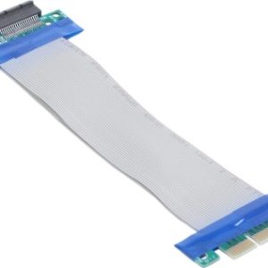 PCI-E  4X Slot  Riser Card Extender Extension Ribbon Flex Cable Adapter