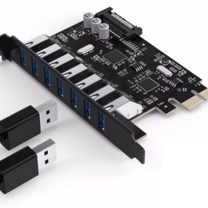 ORICO PVU3-7U-V1 USB  3.0 7 Port PCI-E Card with a 15pin SATA Power Connector מתאם