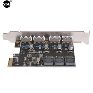 מתאם – כרטיס הרחבה SSU U3V04S 4 Port USB 3.0 PCIe Expansion Card USB Hub  – Nec 720201 master chip
