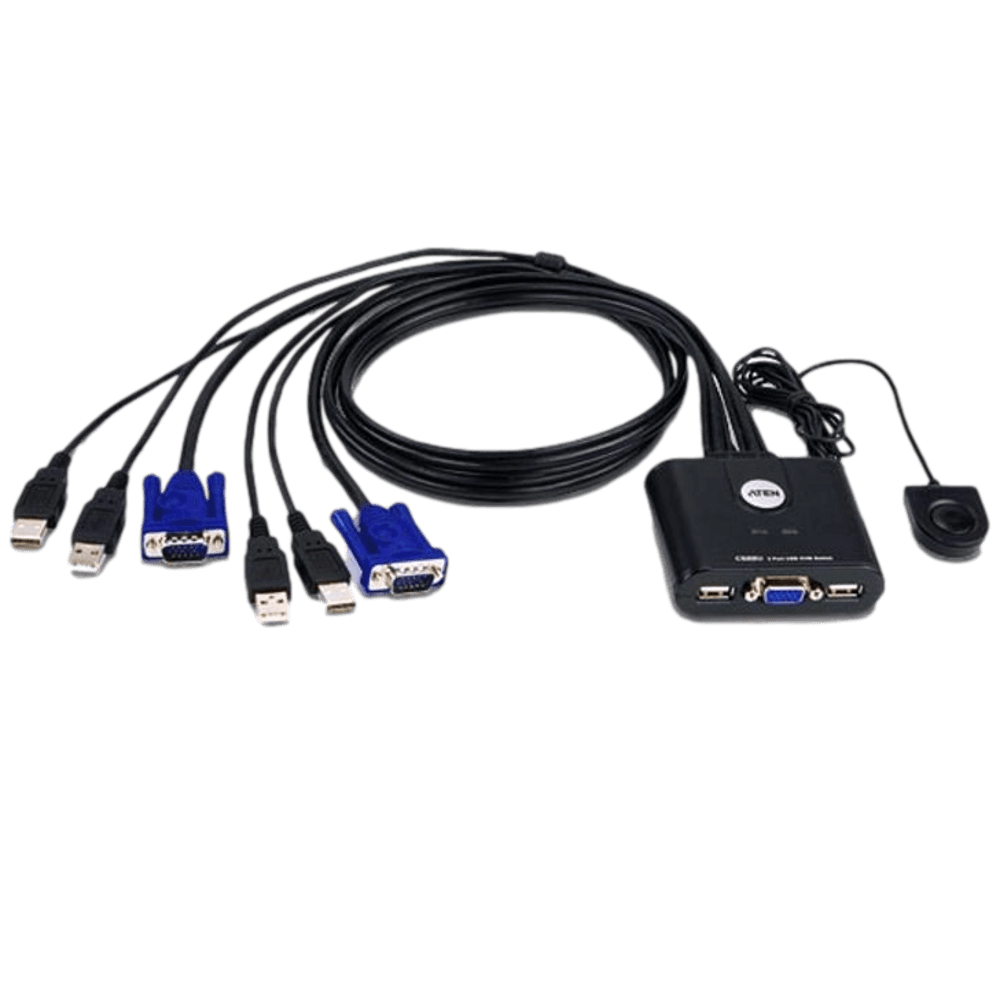 ATEN 2-Port USB VGA Cable KVM Switch CS22U