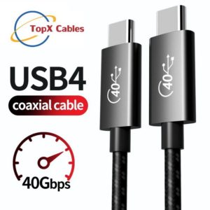 כבל 40Gbps Cable  USB 4.0, תקע USB C זכר – C זכר m1