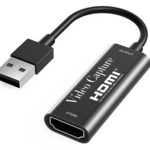 דונגל מתאם לכידת HDMI ל-USB2.0, להעברת תכני HD למחשב (לא לממירי כבלים), עם כבל קצר