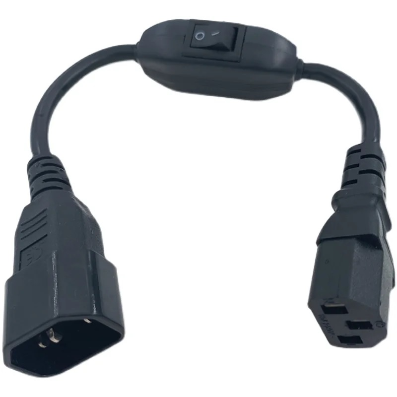 Power Cable  10A IEC 320 C13 Female to C14 Male with On/Off Switch כבל