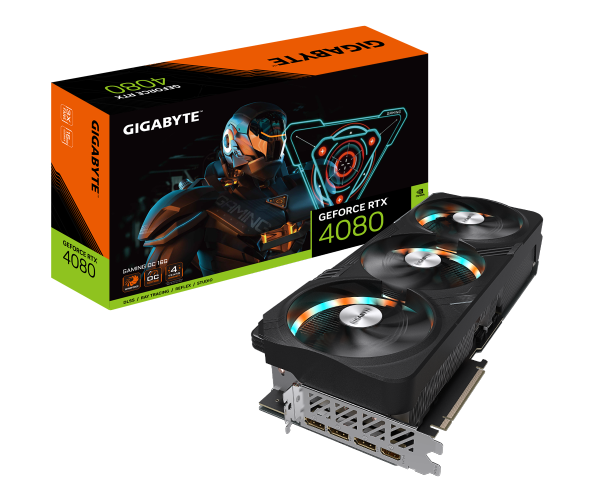 כרטיס מסך Gigabyte GV-N4080GAMING OC-16GD RTX 4080 Gaming OC 16GB Windforce RGB Pcie 4.0