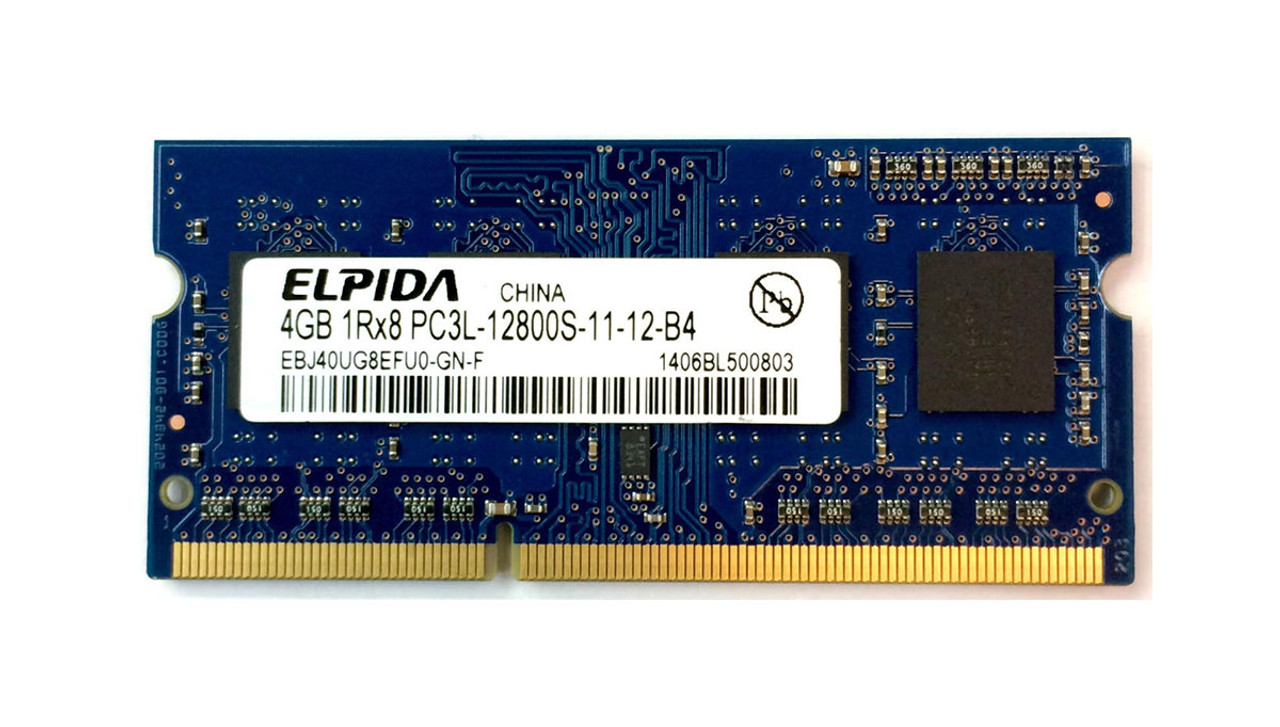 Elpida EBJ40UG8EFU0-GN-F 4GB 1600MHz 1.35V DDR3 SODIMM Laptop Memory